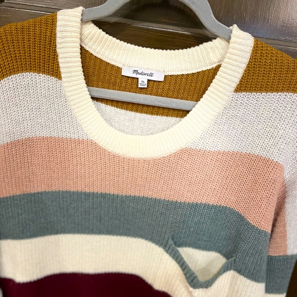 NWOT Madewell color block, striped oversize sweater - Picture 2 of 6